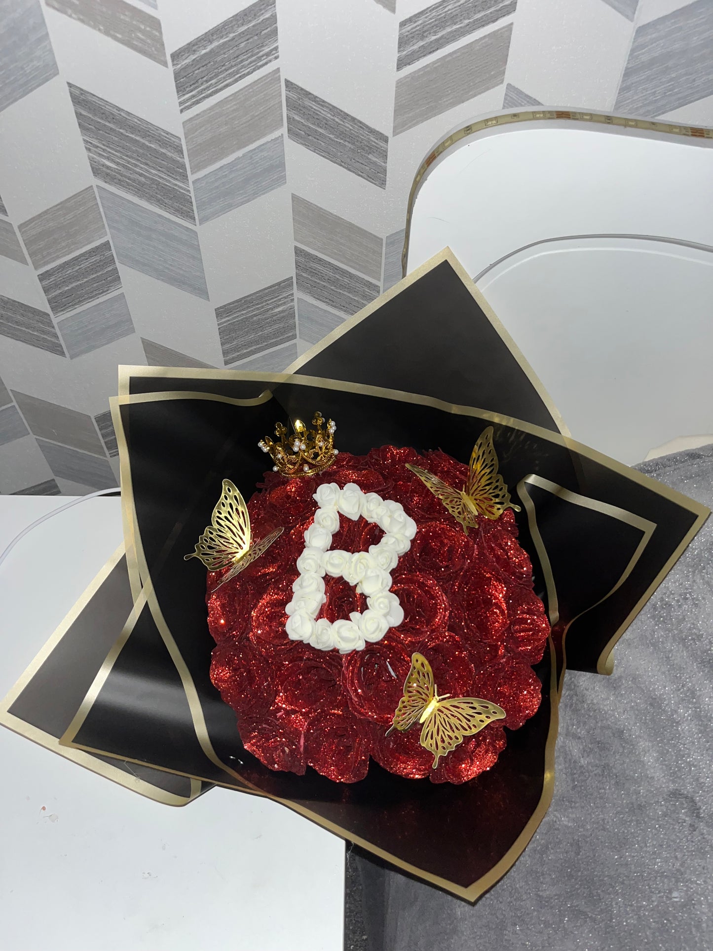 Bouquet de 30 roses éternelles - personnalisable
