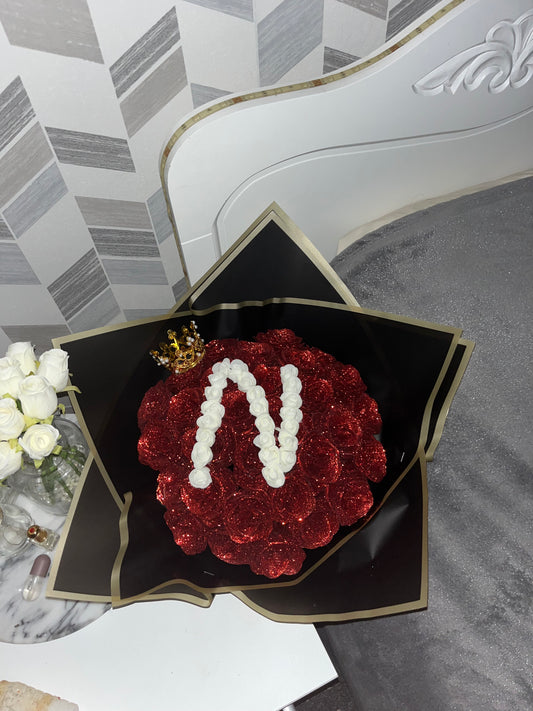 Bouquet de 30 roses éternelles - personnalisable